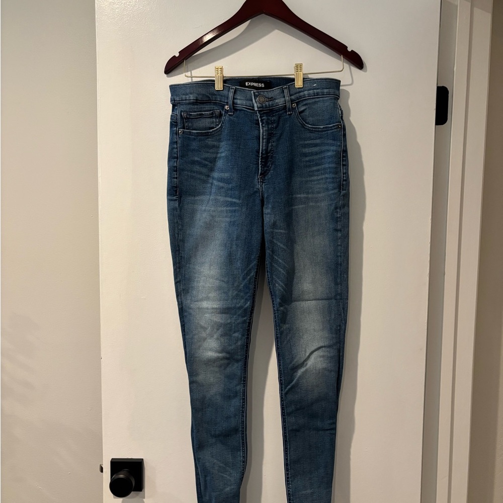 Express Classic Blue Jeans Legging High Rise 8R